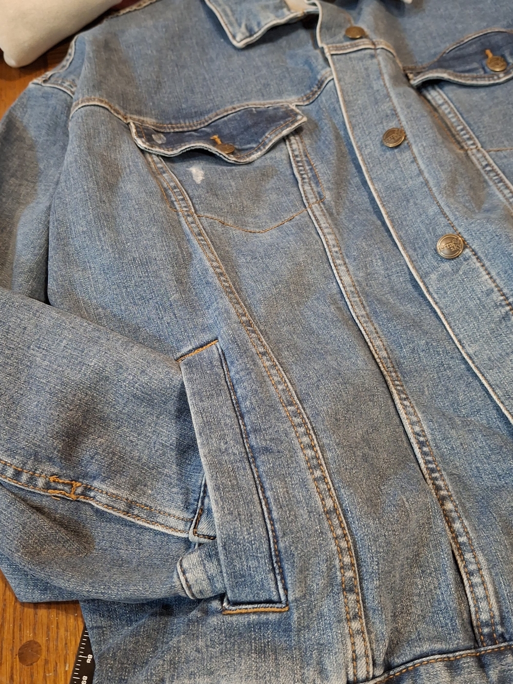 Terra & Sky Light Blue Denim Jacket - Plus - Picture 4 of 15